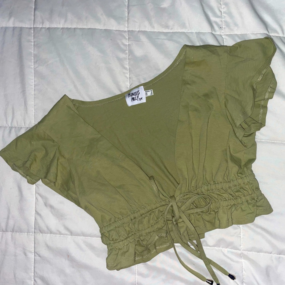 Princess Polly green top size 8